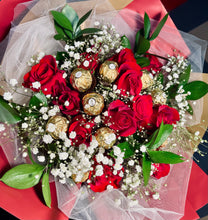 Load image into Gallery viewer, Rose Bouquet with Ferrero Rocher
