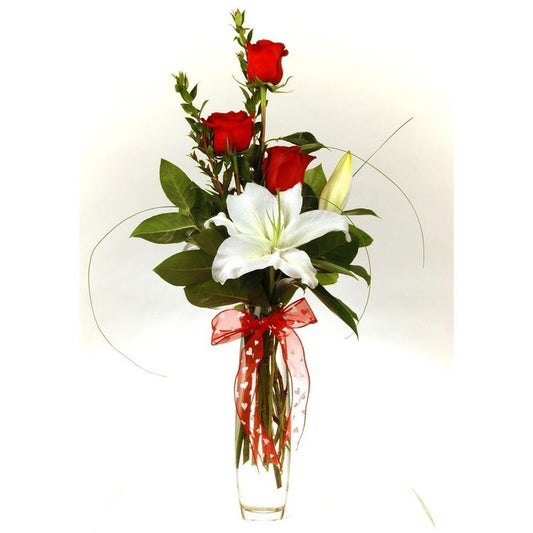 Three Roses & Lily
